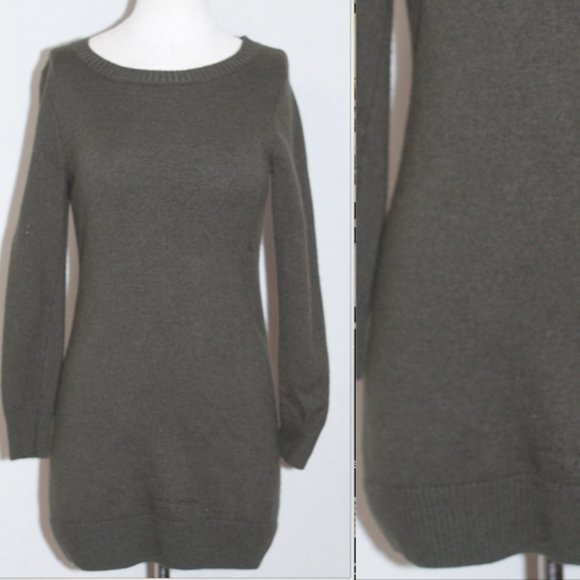 Cynthia Rowley Wool Army Green Sheath Dress (S) - Picture 2 of 11